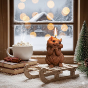 Bougie Ecureuil fait main